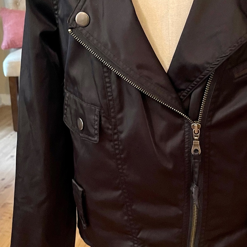 Millard Fillmore Black Moto Jacket Women's Size S - Picture 3 of 8